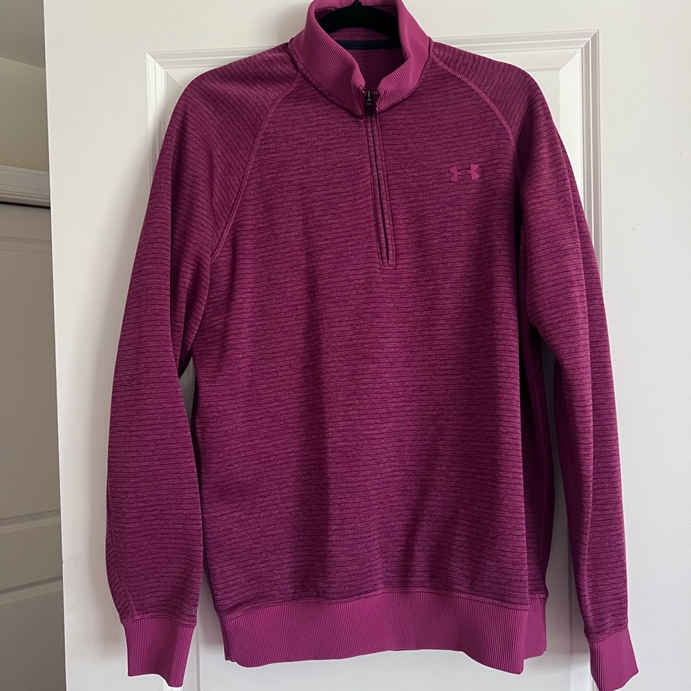 Men’s large maroon under armour cold gear quarter zip